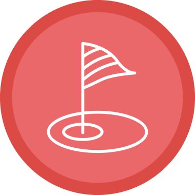 Golf simgesinin vektör illüstrasyonu 