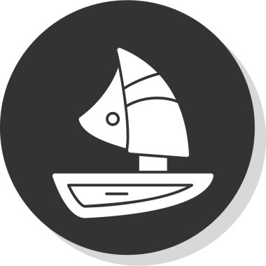 tekne ikonu vektör illüstrasyonu