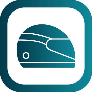 Kask simgesi basit tasarım illüstrasyonu 