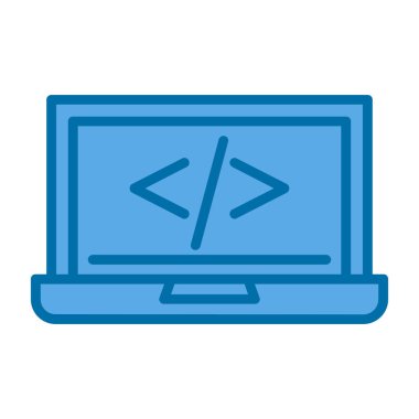 kod programlama web simgesi basit illüstrasyon 