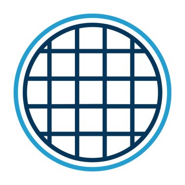 waffle düz vektör simgesi 