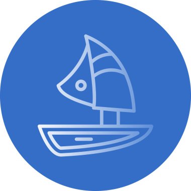 tekne ikonu vektör illüstrasyonu