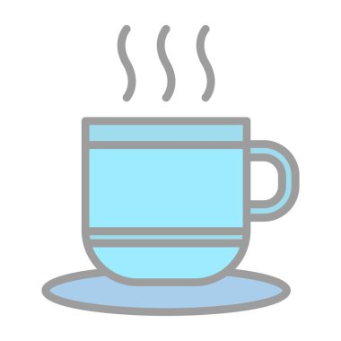 sıcak kahve simgesi, vektör illüstrasyonu