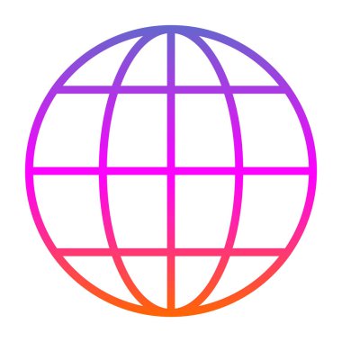 Küre. Web simgesi basit illüstrasyon