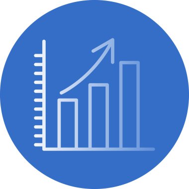 İş grafiği. Grafik düz simgesi