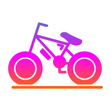 Bisiklet yassı simgesinin vektör illüstrasyonu