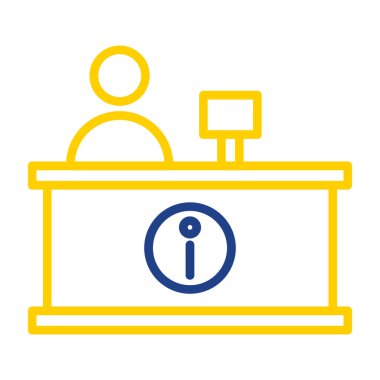 Resepsiyon simgesinin vektör illüstrasyonu