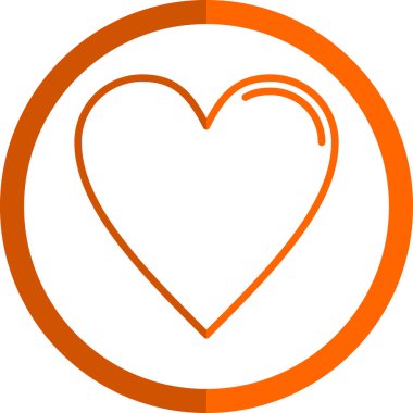 Kalp simgesi, vektör illüstrasyonu basit tasarım