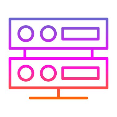 sunucu simgesi, vektör illüstrasyonu basit tasarım