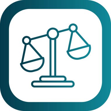 Adalet Ölçekleri simgesi web basit illüstrasyon