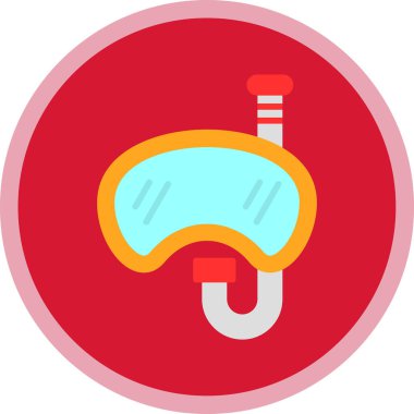 Bir aqualung simgesinin vektör çizimi