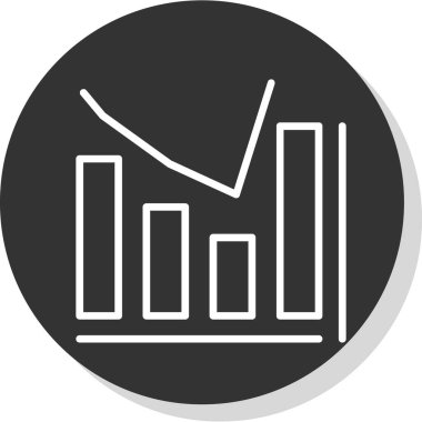 Bar grafik simgesinin vektör illüstrasyonu 