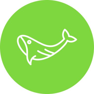 Balina simgesi. Vektör çizim 