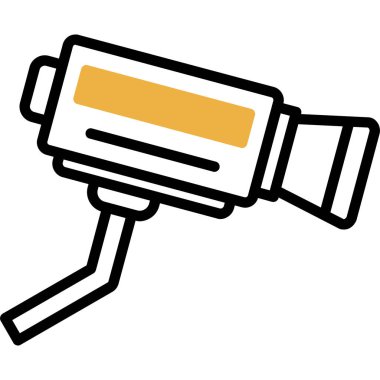 CCTV kamerası. Web simgesi basit illüstrasyon