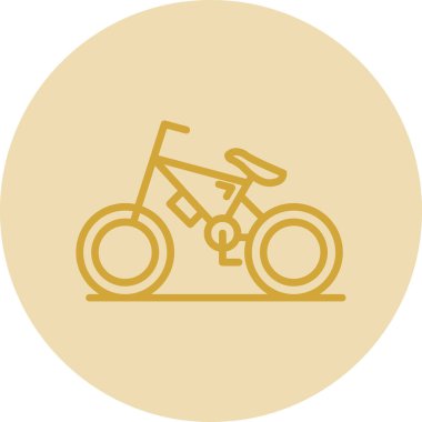 Bisiklet yassı simgesinin vektör illüstrasyonu