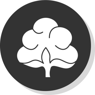 Pamuk çiçek simgesinin vektör illüstrasyonu 