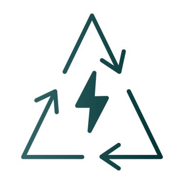 Bir yıldırım simgesinin vektör çizimi