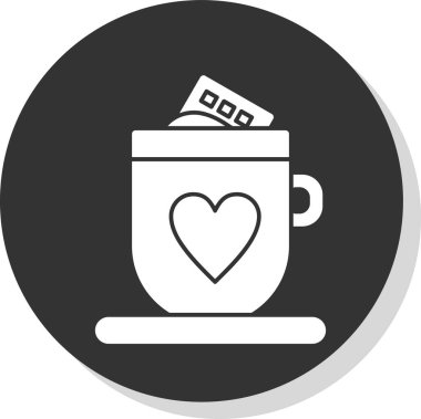 kahve ikonu vektör illüstrasyonu