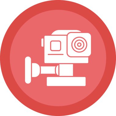 Eylem Kamerası simgesi, vektör illüstrasyonu basit tasarım