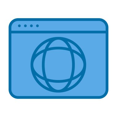 Web tarayıcı simgesi, vektör illüstrasyonu basit tasarım