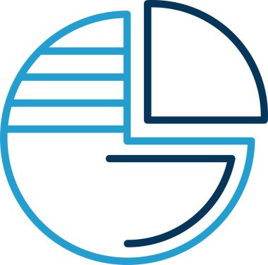 Pasta grafiği simgesinin vektör çizimi 