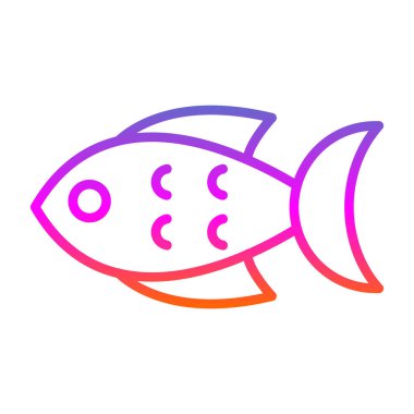 balık simgesi, vektör illüstrasyonu basit tasarım