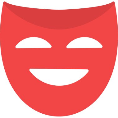 Tiyatro maskesi. Web simgesi basit illüstrasyon  