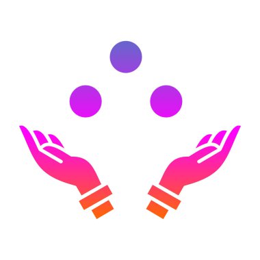 Renkli Hokkabazlık ikonu vektör illüstrasyon tasarımı