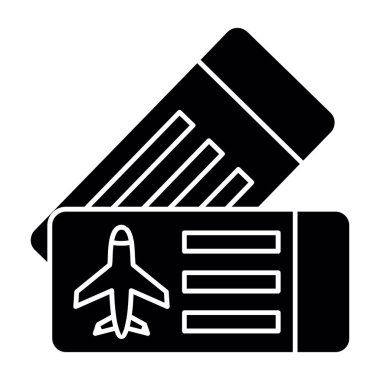 Pasaport ikonu vektör illüstrasyonu