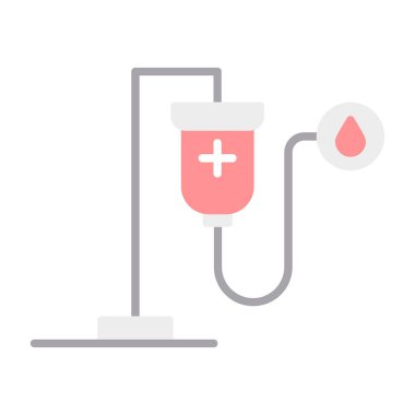 Kan bağışı yassı vektör simgesi kolayca değiştirilebilir veya düzenlenebilir