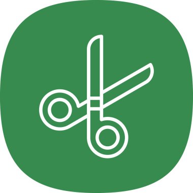 Makas simgesi, vektör illüstrasyonu 