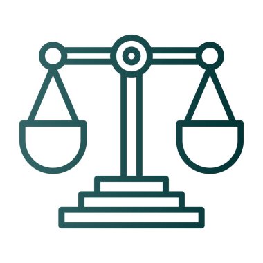 Adalet ölçekler kutsal kişilerin resmi, vektör çizim