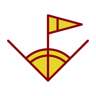 bayrak ikonu vektör illüstrasyonu