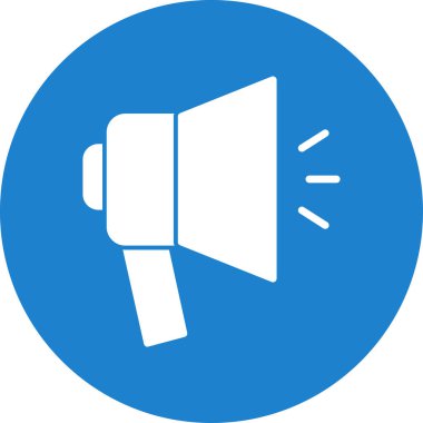 megafon simgesi, basit tasarım vektör çizimi