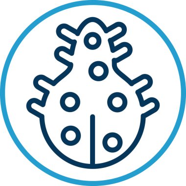 Bir virüs simgesinin vektör illüstrasyonu