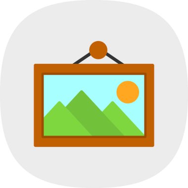 vektör illüstrasyonu, resim resminin simgesi