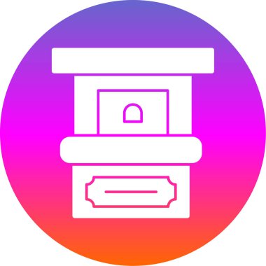 Bilet Ofisi simgesi vektör illüstrasyonu