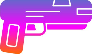 silah simgesi, vektör illüstrasyonu basit tasarım