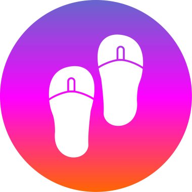 Parmak arası terlikler. Basit resimleme