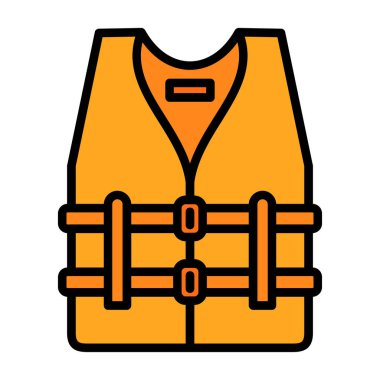 Can yeleği simgesi, vektör illüstrasyonu basit tasarım