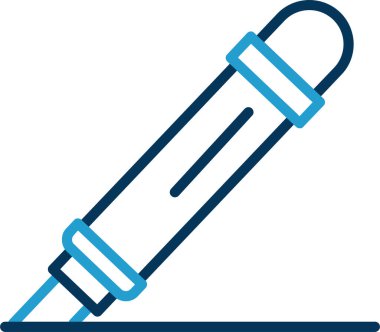 İşaretleyici kalem simgesi, vektör illüstrasyonu basit tasarım