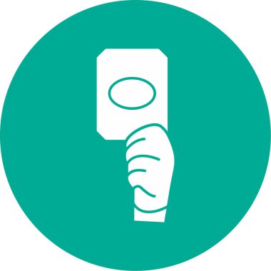 el ele para sikke simgesi, vektör illüstrasyon