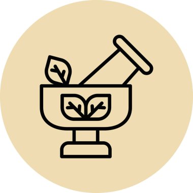 Havan ağı simgesi, vektör illüstrasyonu