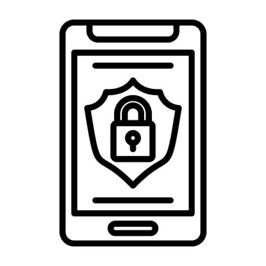 Güvenlik simgesinin vektör illüstrasyonu 