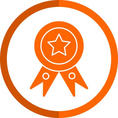 Madalya. Web simgesi basit illüstrasyon