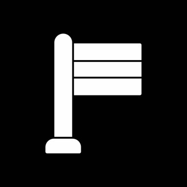Basit bayrak vektör çizgisi simgesi 