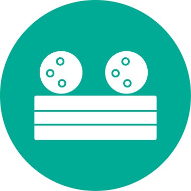 Çizgi film maskesi simgesinin vektör çizimi