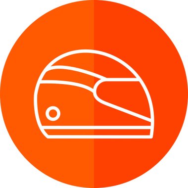 Kask simgesi basit tasarım illüstrasyonu 