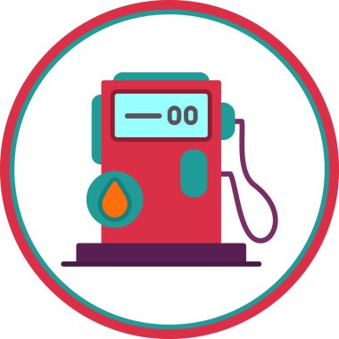 benzinlik ikonu vektör illüstrasyonu