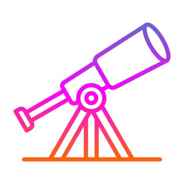 Teleskop. Web simgesi basit illüstrasyon 